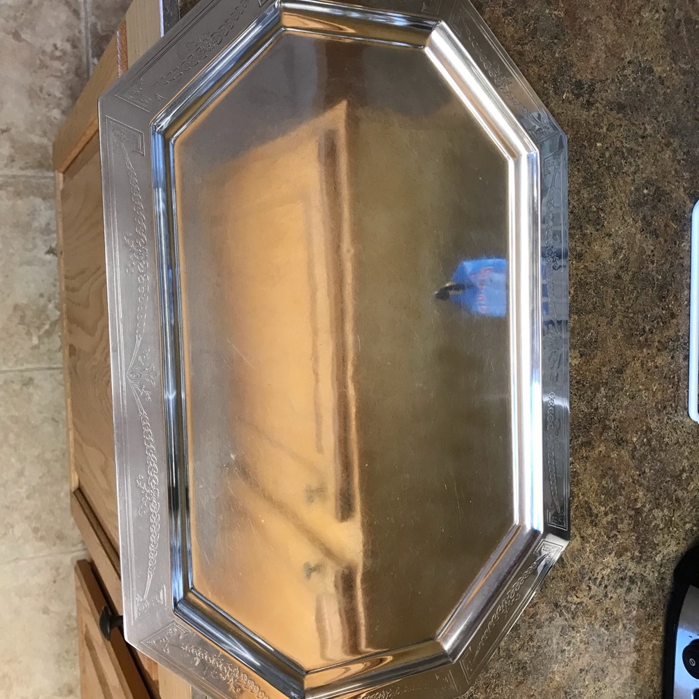 Universal made in USA silver plates tea tray 18 x 12 inches